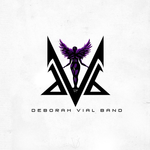 Angel wing design with the title 'Deborah Vial Band'