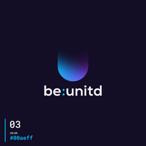 U logo with the title 'be:unitd'