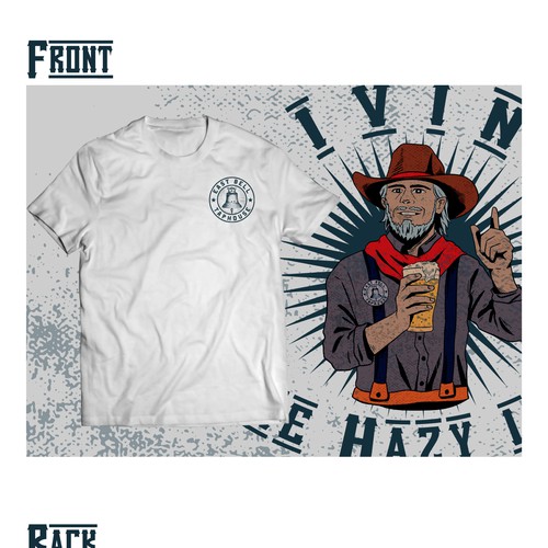Merchandise artwork with the title 'Living the hazy Life'