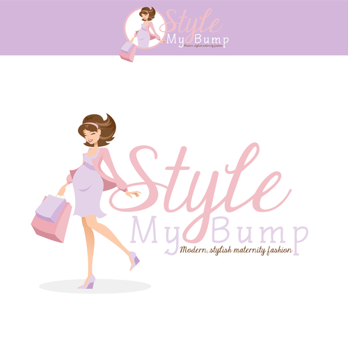 Woman design with the title 'Style my Bump'