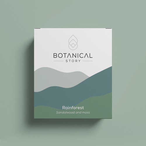 Candle packaging with the title 'Minimalist Candle Boxes For Botanical Story'