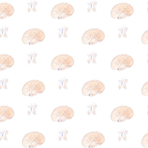 Butterfly artwork with the title 'pattern for a baby mat'