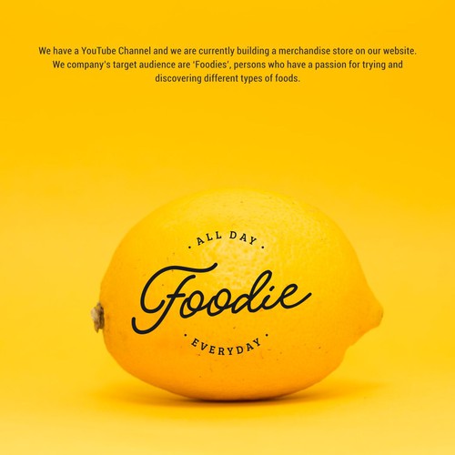 Simple artwork with the title 'The Foodie Channel'