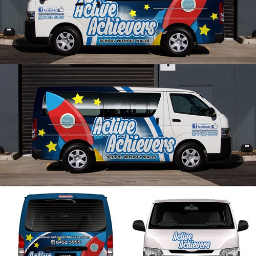 Wrapping design with the title 'active achievers'