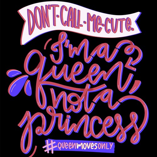 Lettering t-shirt with the title 'lettering illustration'