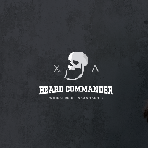 skull beard logo