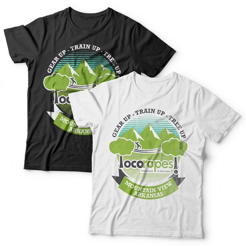 Green t-shirt with the title 'T shirt design for locoropes'