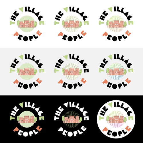 Vibrant brand with the title 'The Village People - Logo Design'