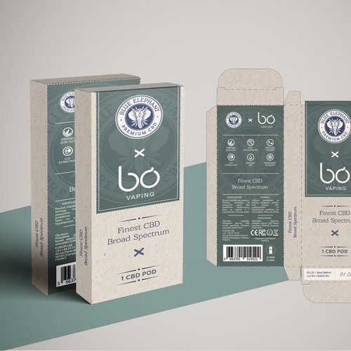 Smoke packaging with the title 'Blue Elephant'