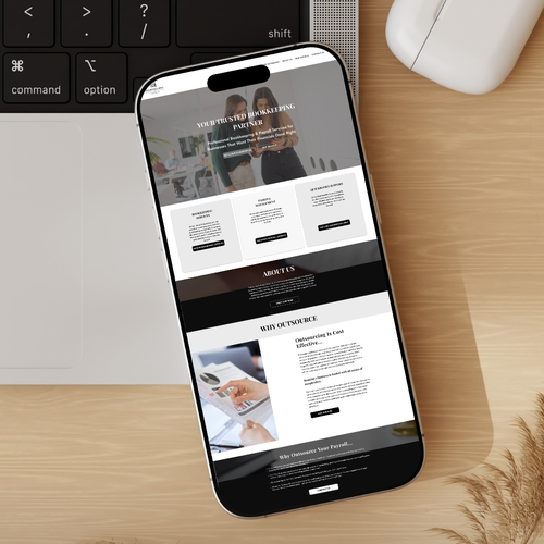 Corporate website with the title 'Palmer James & Associates, Bookkeeping & Payroll Website'