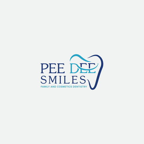 Smile brand with the title 'Dental care logo design'