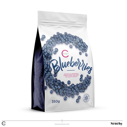 Frozen food packaging with the title 'Food packaging'