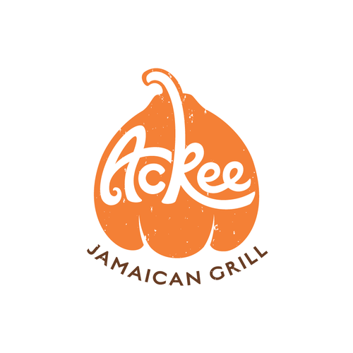 Grill design with the title 'Ackee Jamaican Grill Logo'
