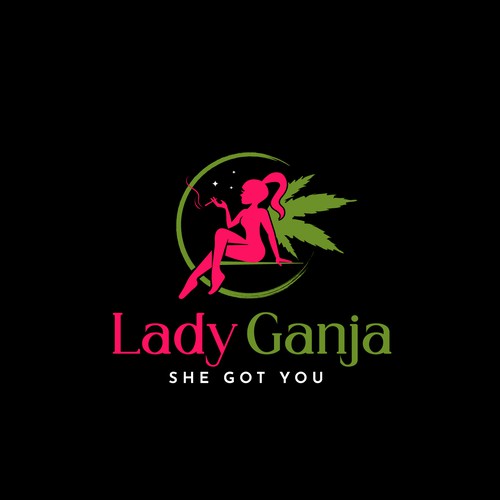 Dope logo with the title 'Lady Ganja - Cannabis shop'