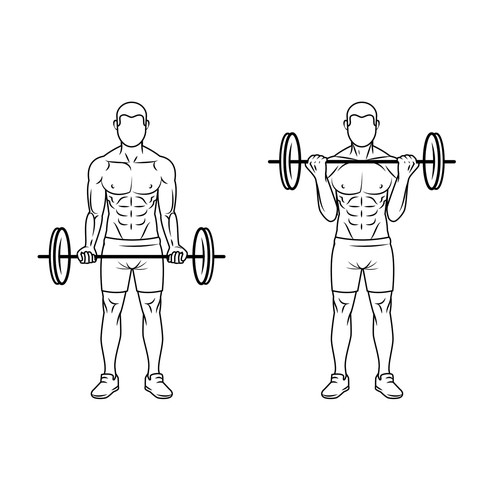 Gym illustration with the title 'Gym Book Strength Training'