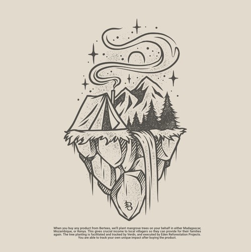 Distressed t-shirt with the title 'Bertees'