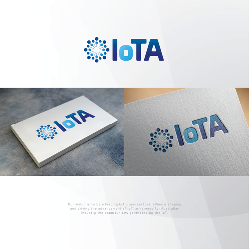 IoT logo with the title 'Logo concept for Internet of Things Australia'