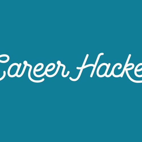 Cursive design with the title 'Career Hacker logo'
