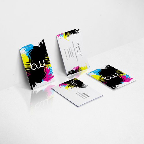 Fluid design with the title 'Business card design for cosmetic distributor'