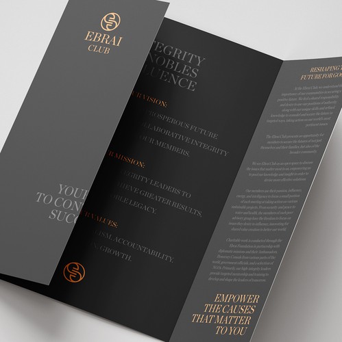 English design with the title 'Luxury brochure for private club from England '