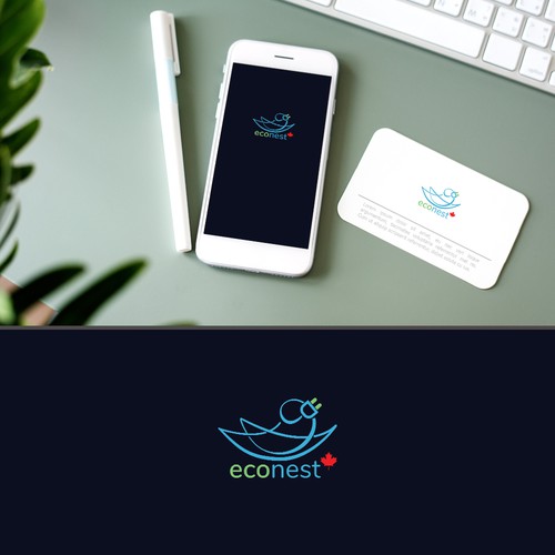 Cable logo with the title 'Modern logo for ecoNEST'