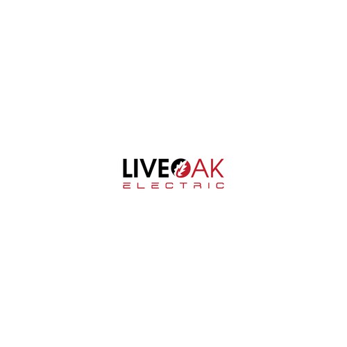 Oak leaf logo with the title 'Logo design for Live Oak Electric '