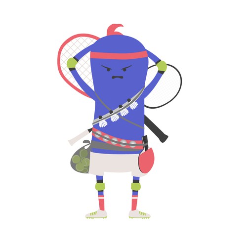 Creature design with the title 'Monster character'