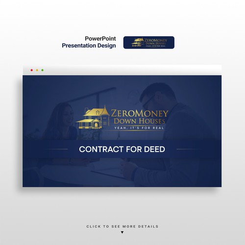 Promotional design with the title 'Real estate powerpoint presentation'