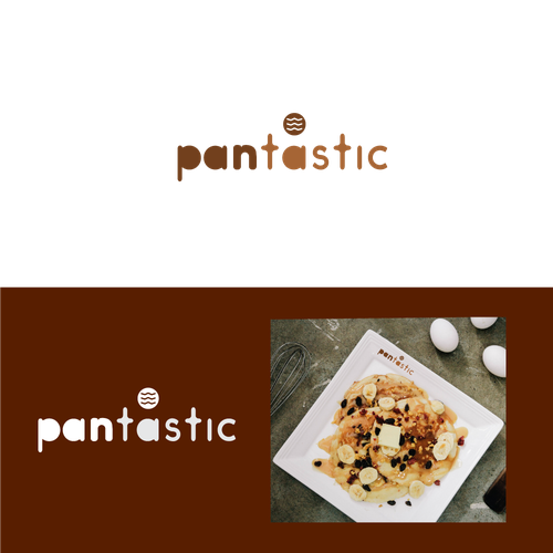 Pancake design with the title 'Logo creation for a pancake corner'