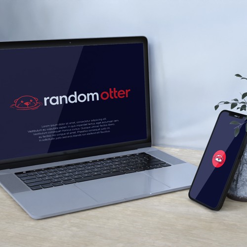 Otter design with the title 'randon otter logo'