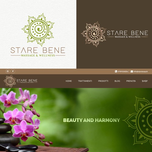 Massage logo with the title 'STARE BENE - Massage & Wellness'