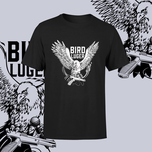 Rock'n U Designs Custom Design Eagles - Personalized Mascot Bleached T-Shirt M / Dark Grey