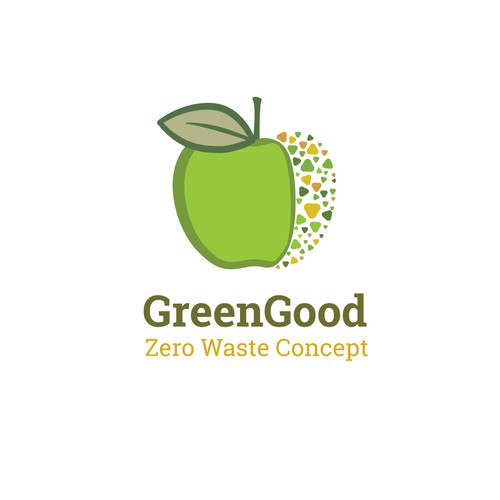 Natural product logo with the title 'Evaporated Apple Logo '