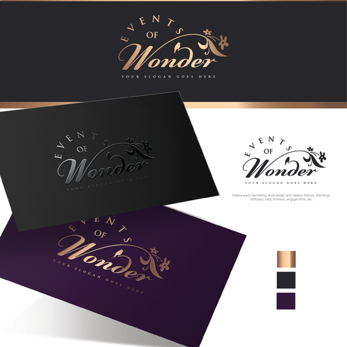 Event planning design with the title 'Events of Wonder LLC'