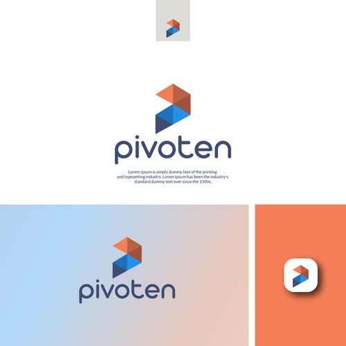 IT logo with the title 'Pivoten - technology logo '