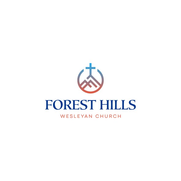 Cross design with the title 'Forest Hills Wesleyan Church Logo'