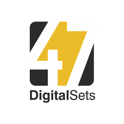 Digital art logo with the title '47 Digital Sets'