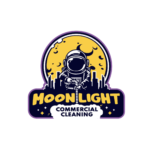 Astronaut logo with the title 'Moonlight Cleaning'