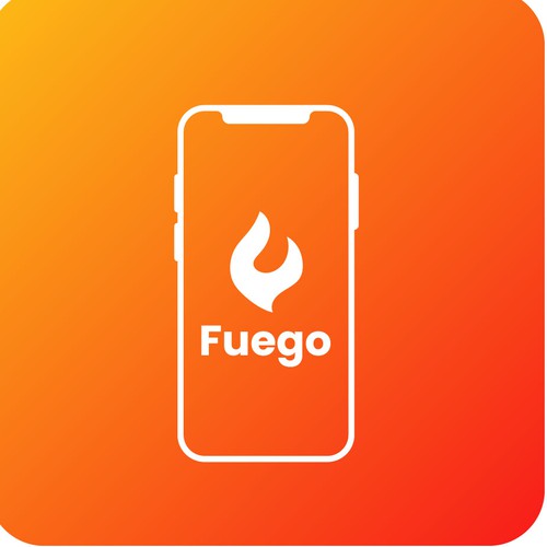 Letter f design logo with the title 'Fuego logo'