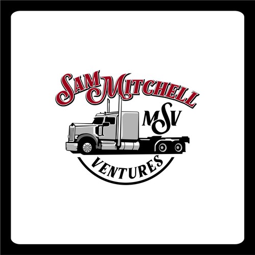Heavy logo with the title 'Modern Vintage Truck Company Logistic Logo '