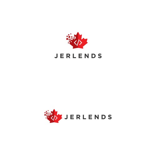 Canadian logo with the title 'Modern logo for web development team'