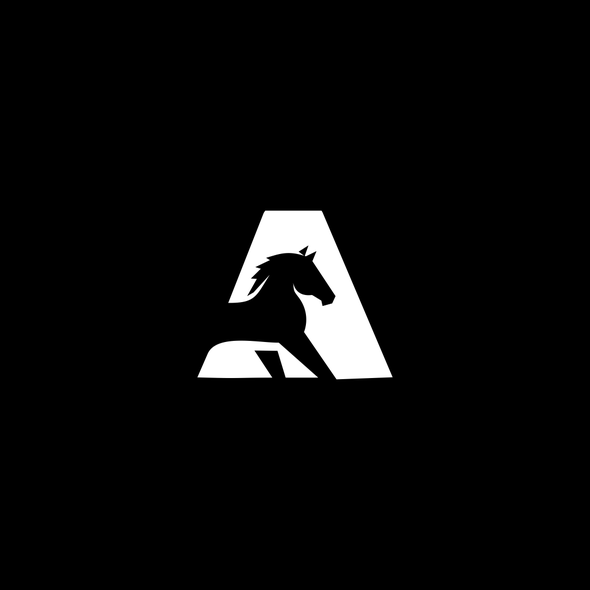 A design with the title 'letter a horse'