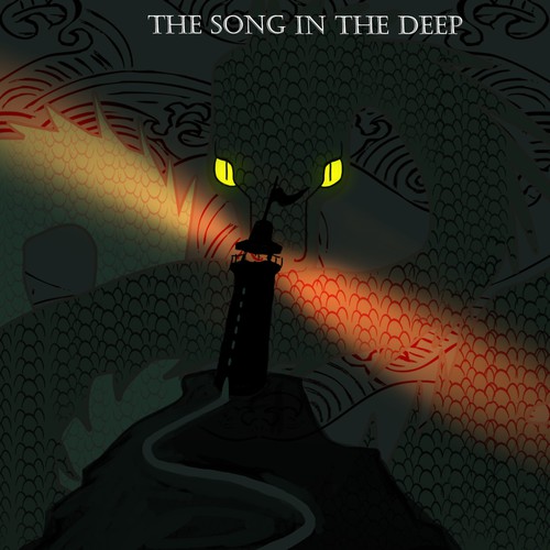 Monster illustration with the title 'Fantasy Art Poster'