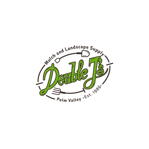 Gardening logo with the title 'Logo for a mulch and landscape supply company'