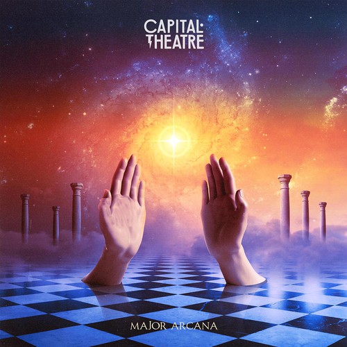 Trippy design with the title 'Album Cover for NZ Rock Band Capital Theatre'