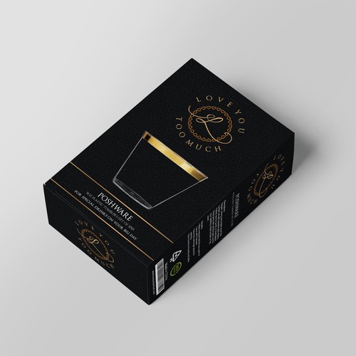 Cup packaging with the title 'Posh Plastic Cups Box packaging'