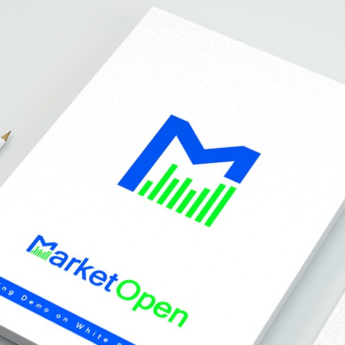 Stock market logo with the title 'Logo concept for MarketOpen'