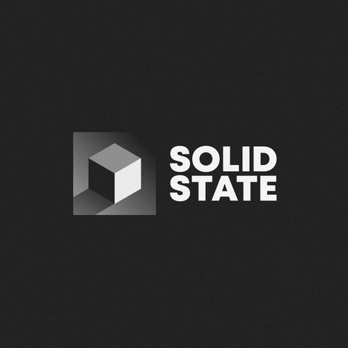 Cube design with the title 'solid state'