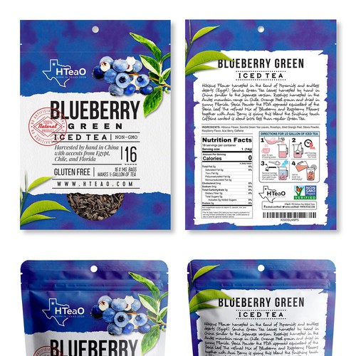 Tea packaging with the title 'Packaging & Label'