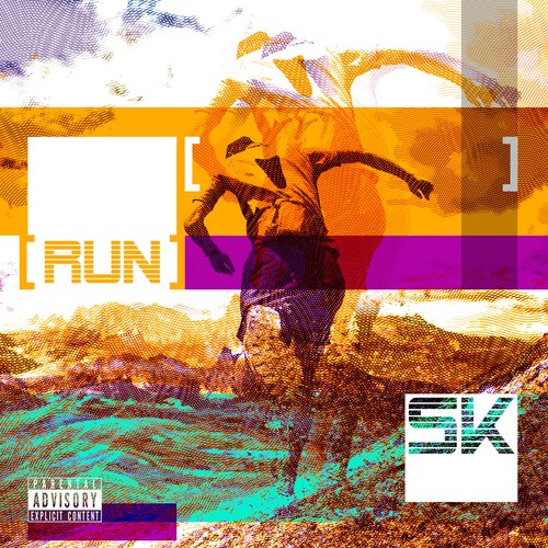 Hip hop artwork with the title 'Logo for album RUN, SK'